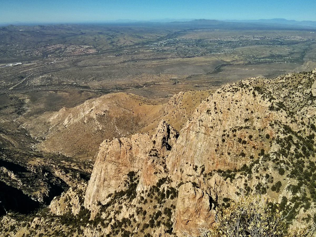 2013 November Looking down on the West Side from the Pima Saddle Area