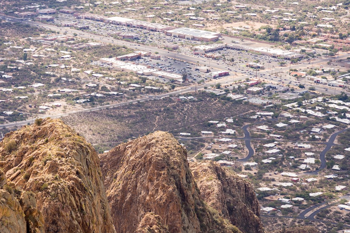 2013 November Oro Valley Summit Hut from Pusch Peak