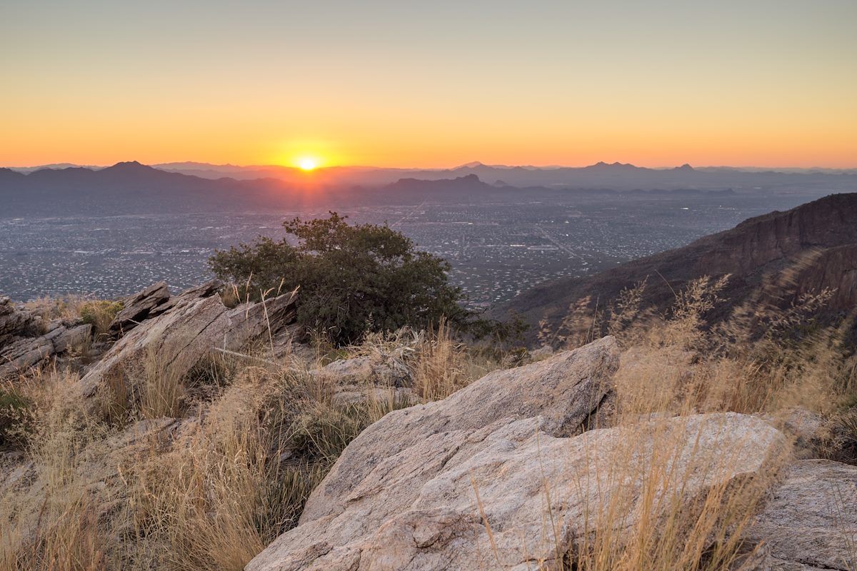 2013 October Sunset from the top of Pontatoc Ridge 02