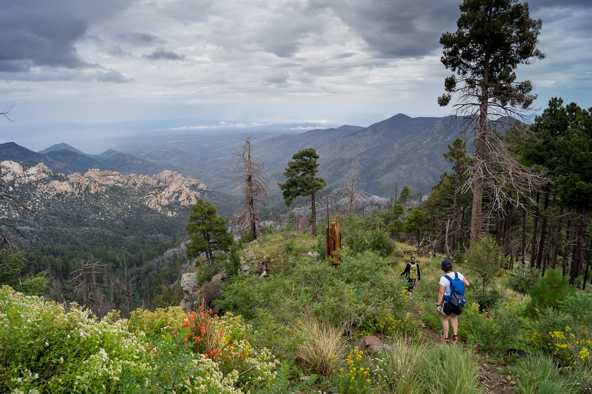 2013 September Traci and Alison near the top of the Red Ridge Trail
