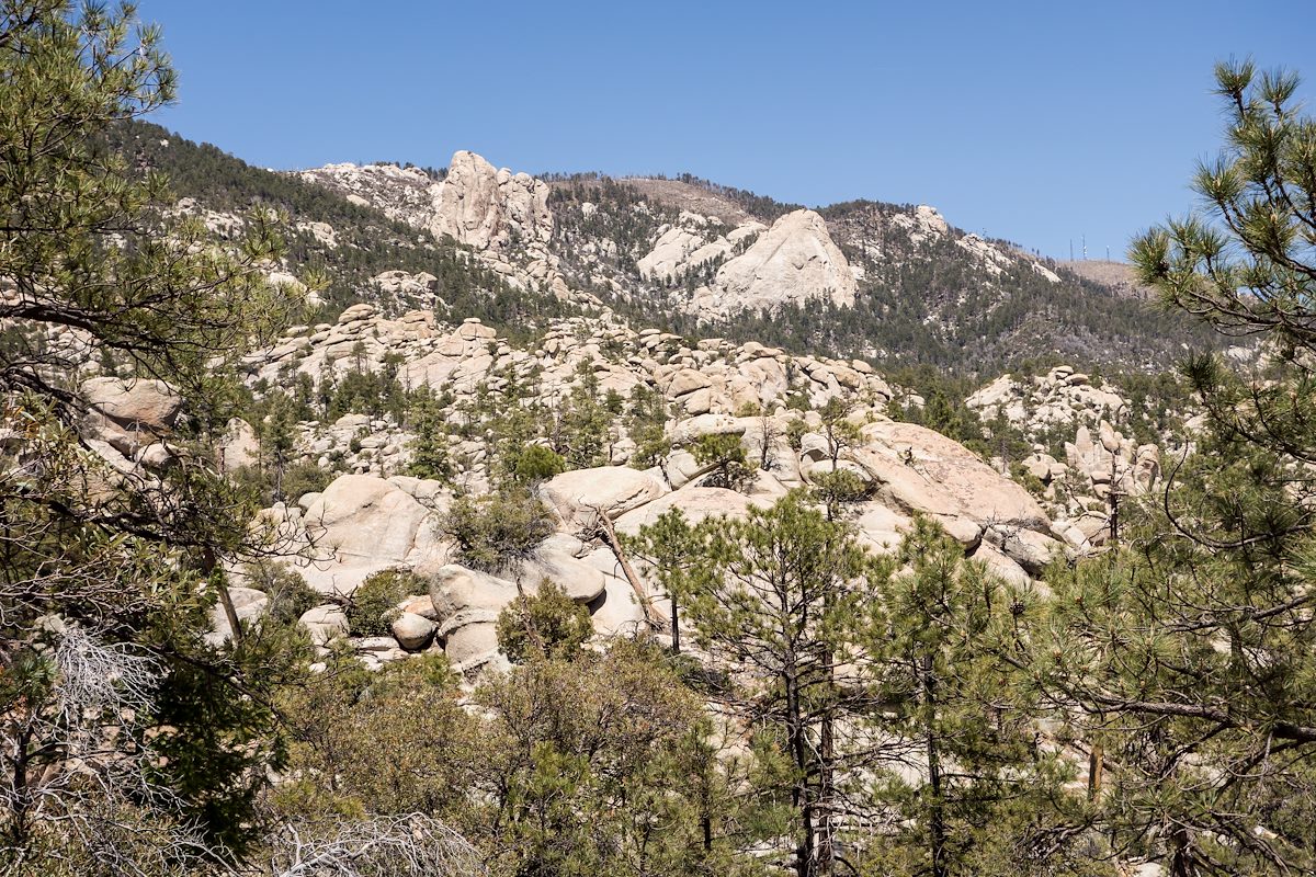2014 April Summit Crags and Lemmon Rock from the Wilderness of Rock Trail