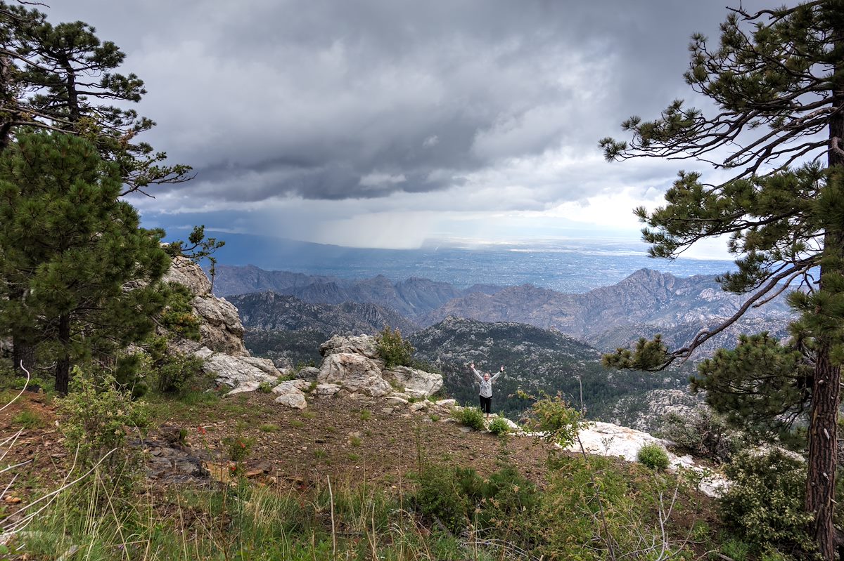 2014 August Alison just below the Lemmon Rock Lookout