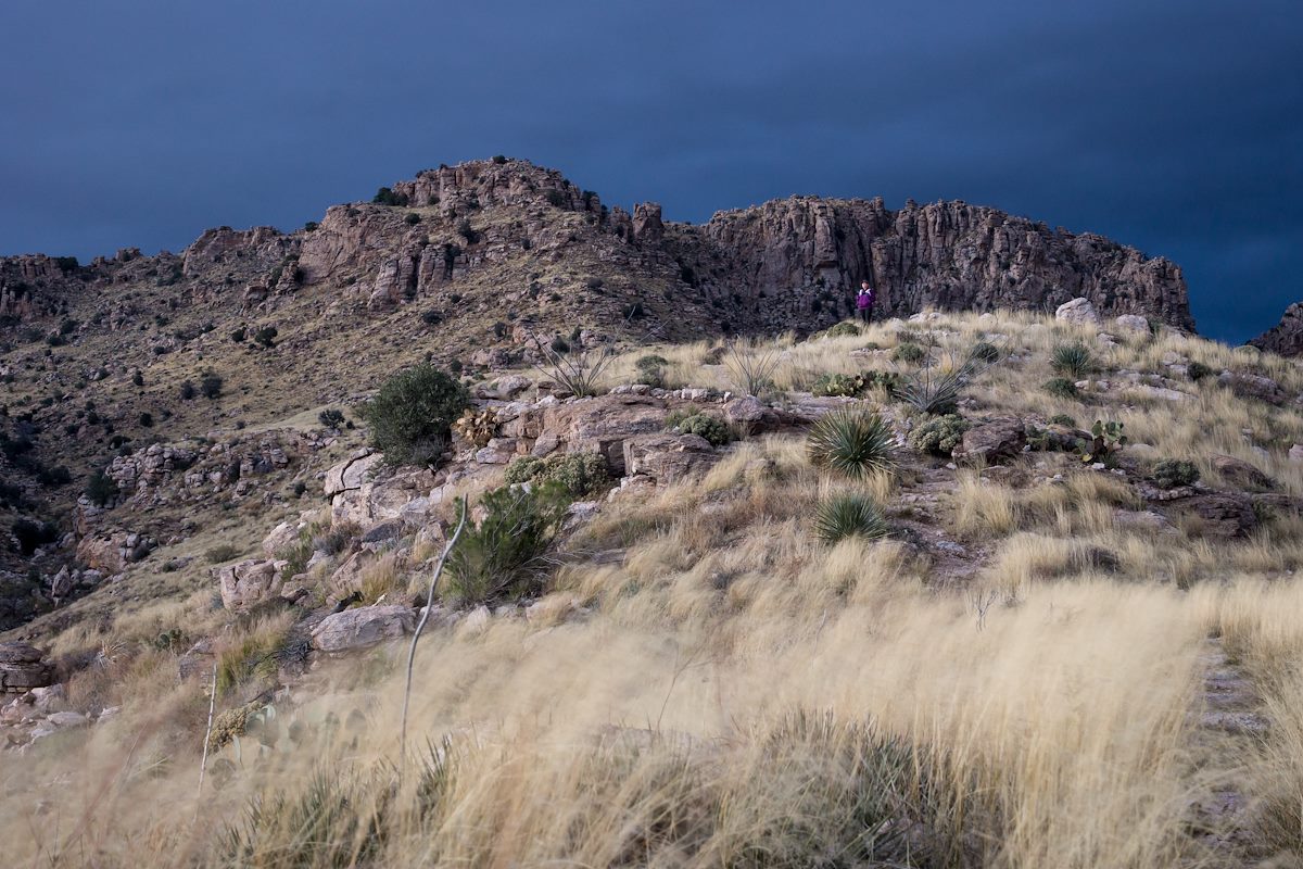 2014 December Alison on the Babad Do'ag Trail