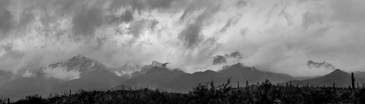 2014 December Clouds over the Santa Catalina Mountains from Sabino Canyon