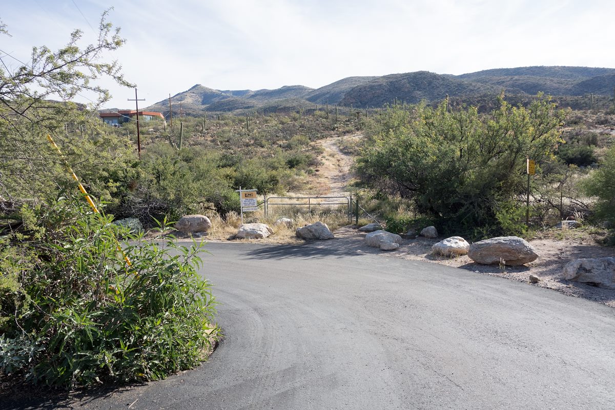 2014 December Gate from the Road to the Milagrosa Trail