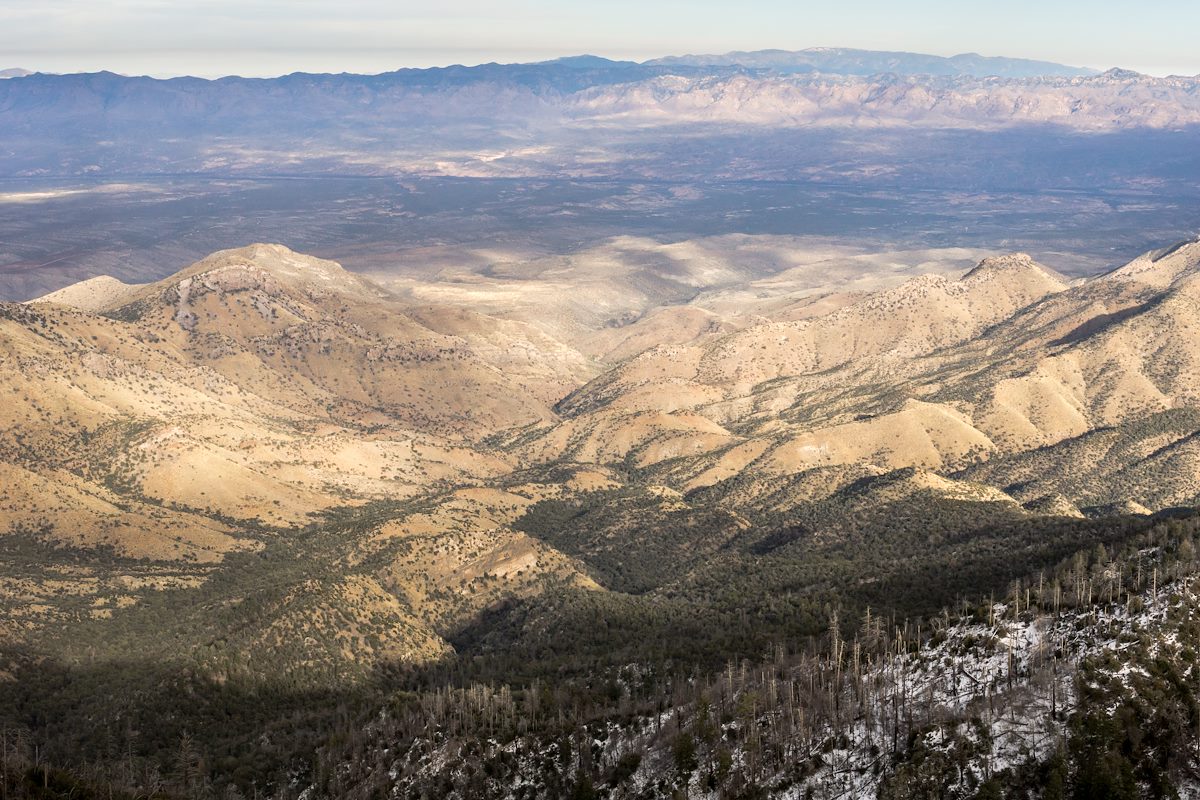 2014 December Peck Basin and Davis Mesa from the Butterfly Trail