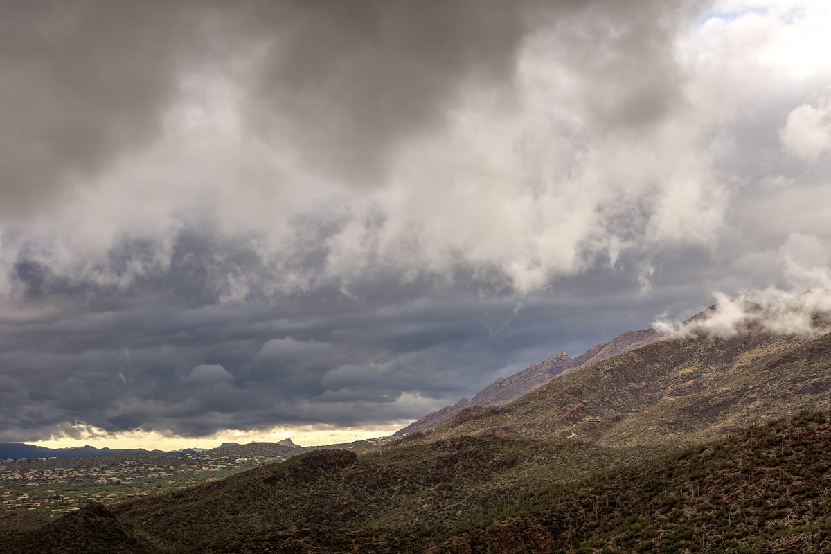 2014 December Pontatoc Ridge and Tucson From Sabino Canyon