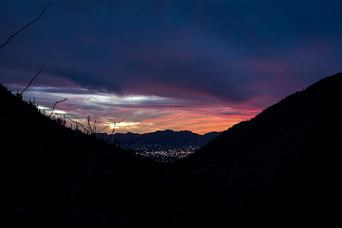 2014 February City Lights from Pima Canyon