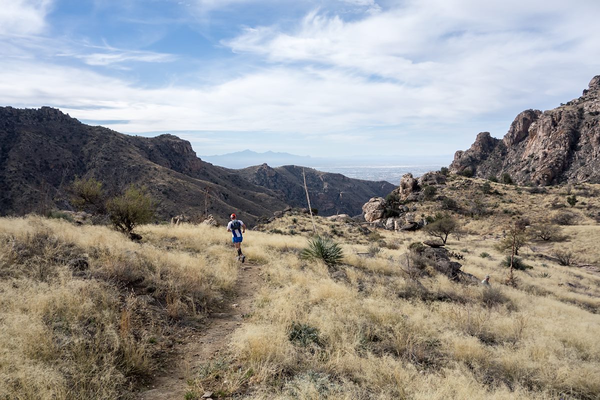 2014 February Richard about to start descending into Bear Canyon