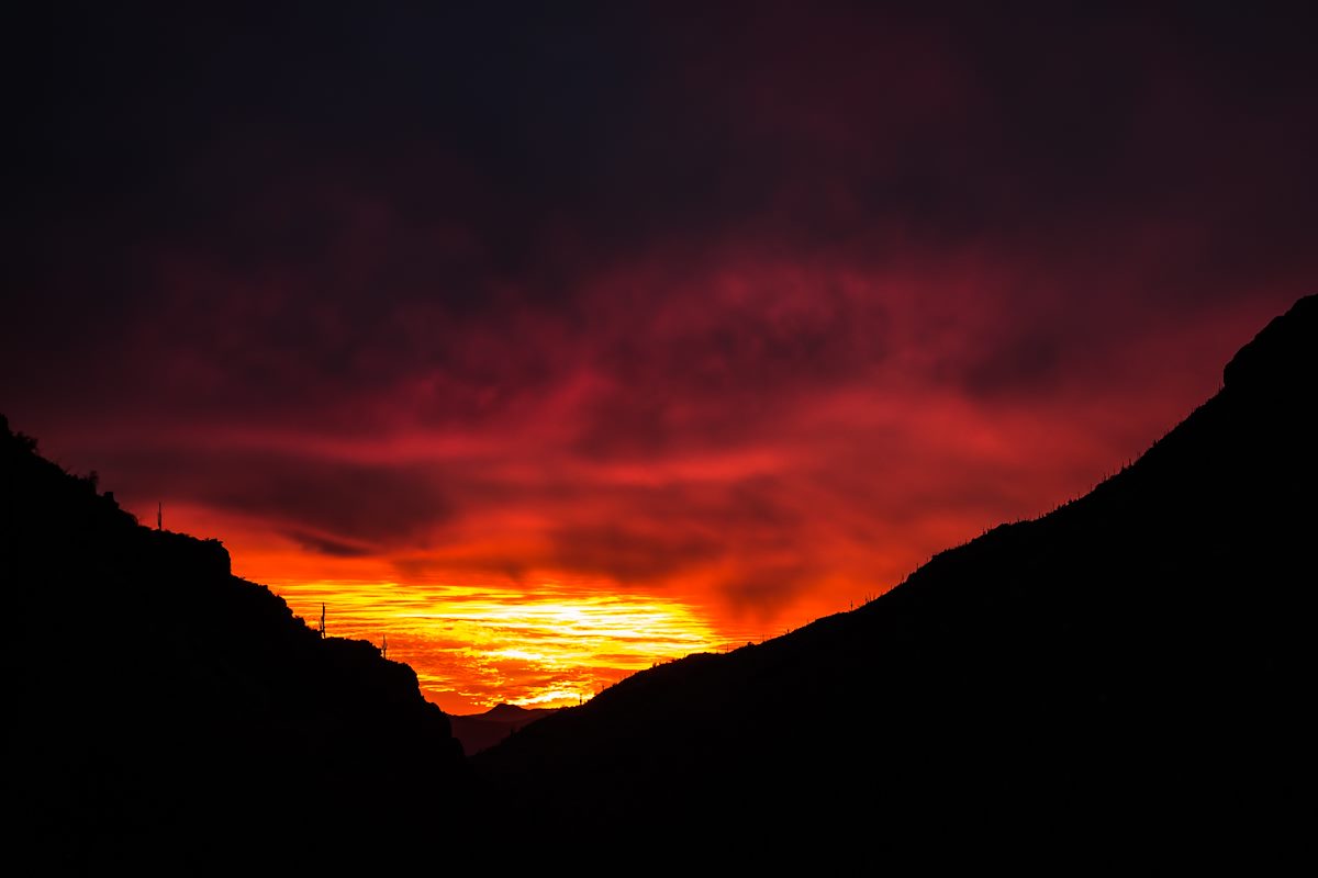 2014 February Sunset in Pima Canyon