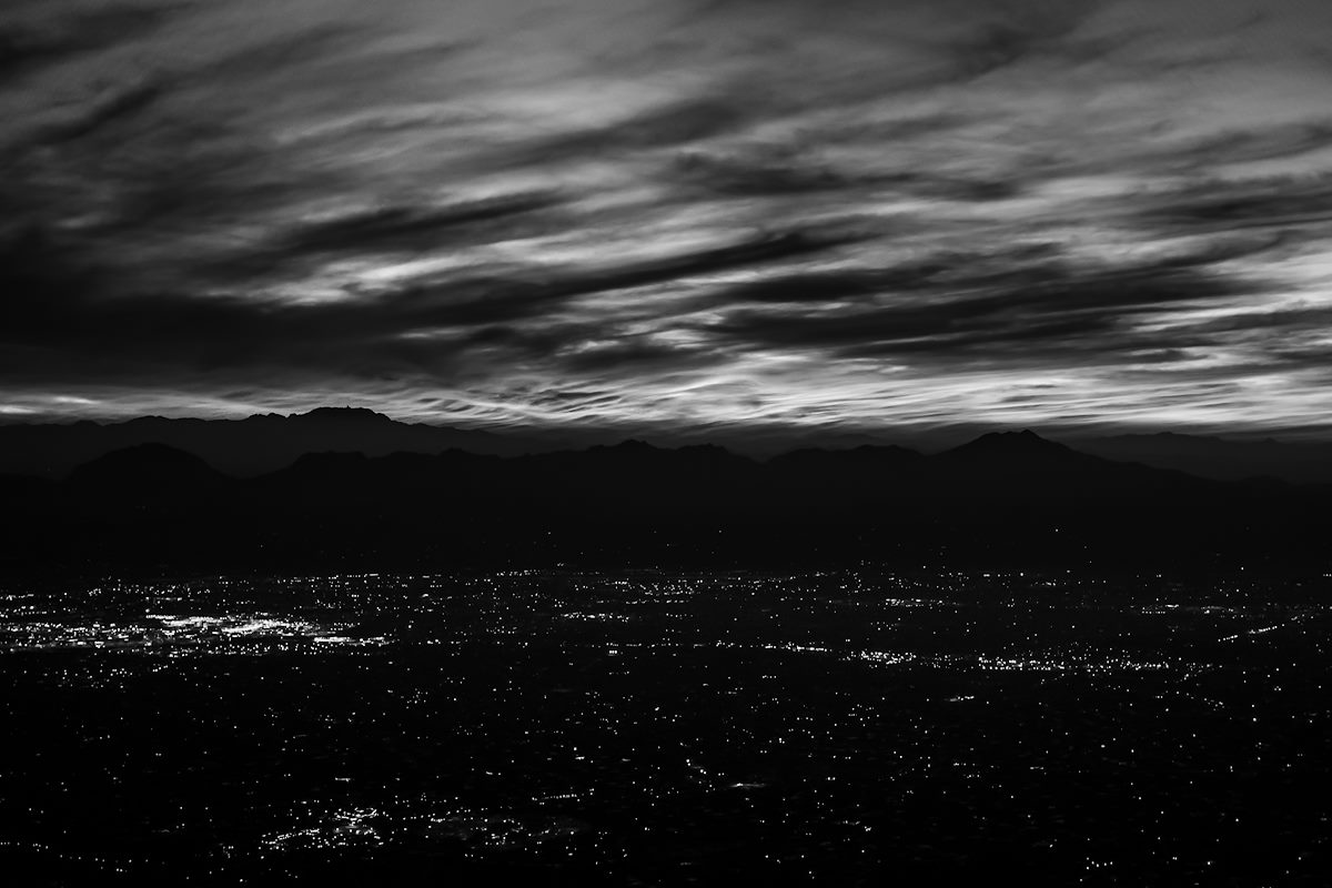 2014 January Clouds and City at Last Light