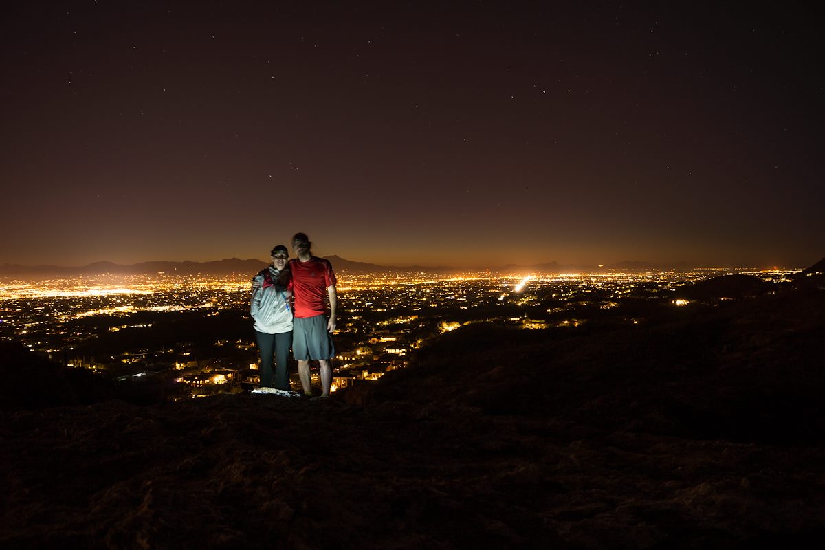 2014 January First Overlook on Pontatoc Ridge at Night