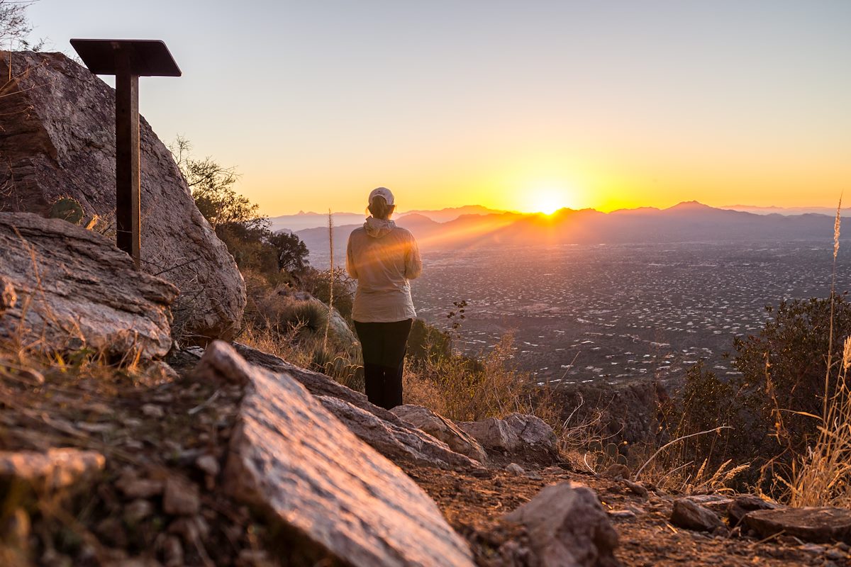 2014 January Sunset at the Official End of the Pontatoc Ridge Trail
