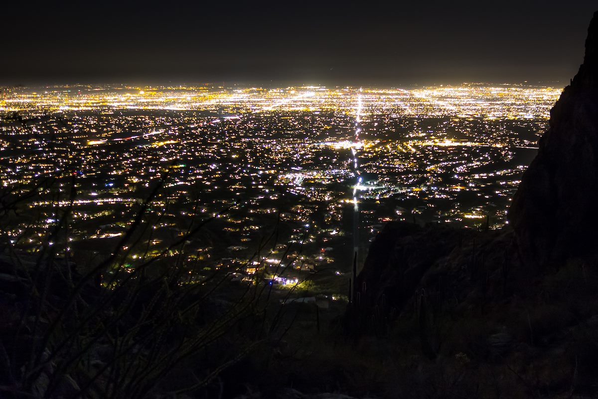 2014 January Tucson Lights from the Pontatoc Ridge Trail
