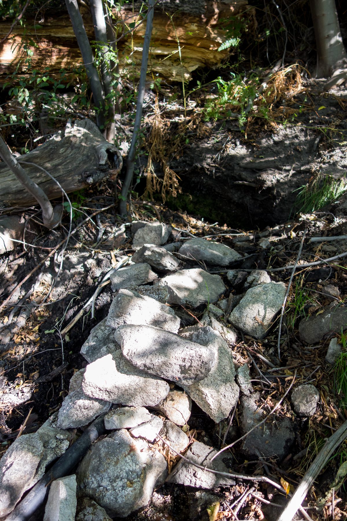2014 July Following the pipe at Maverick Spring