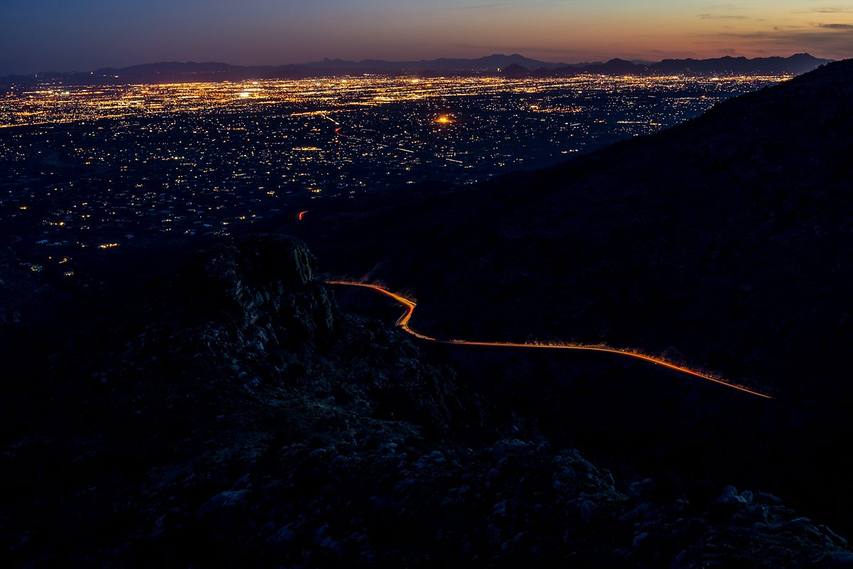 2014 June Tail Lights on the Highway from near Point 4831