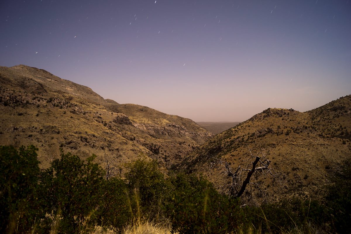 2014 March Looking down Edgar Canyon from Point 4863