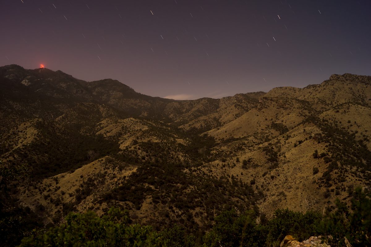 2014 March Looking up Edgar Canyon and the Davis Spring Canyon from Point 4863