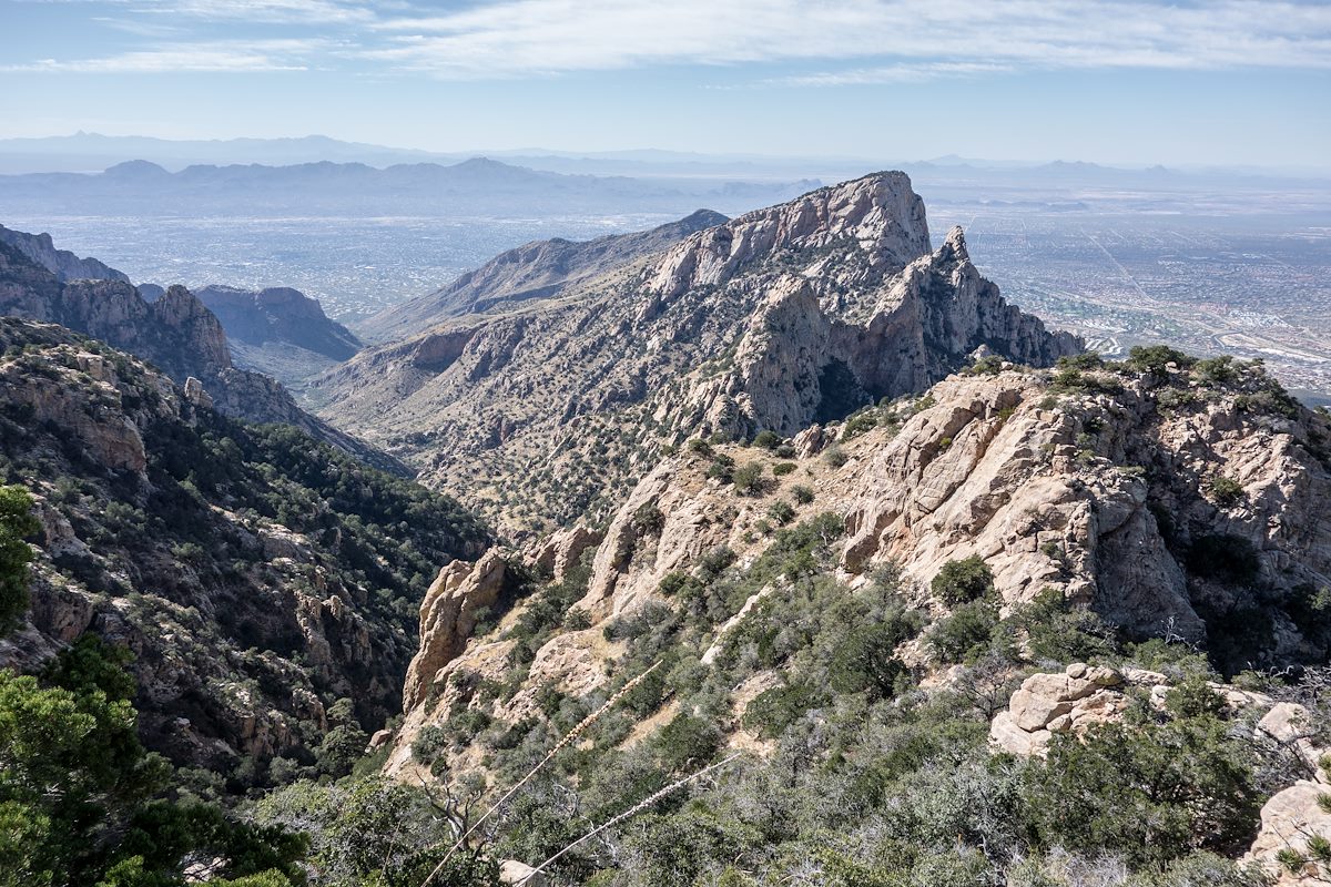 2014 November Looking Down Pima Canyon from the Pima Canyon Trail