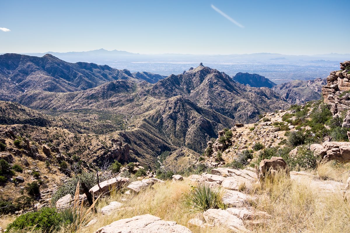 2014 November Looking out from the Palisade Trail high above Pine Canyon