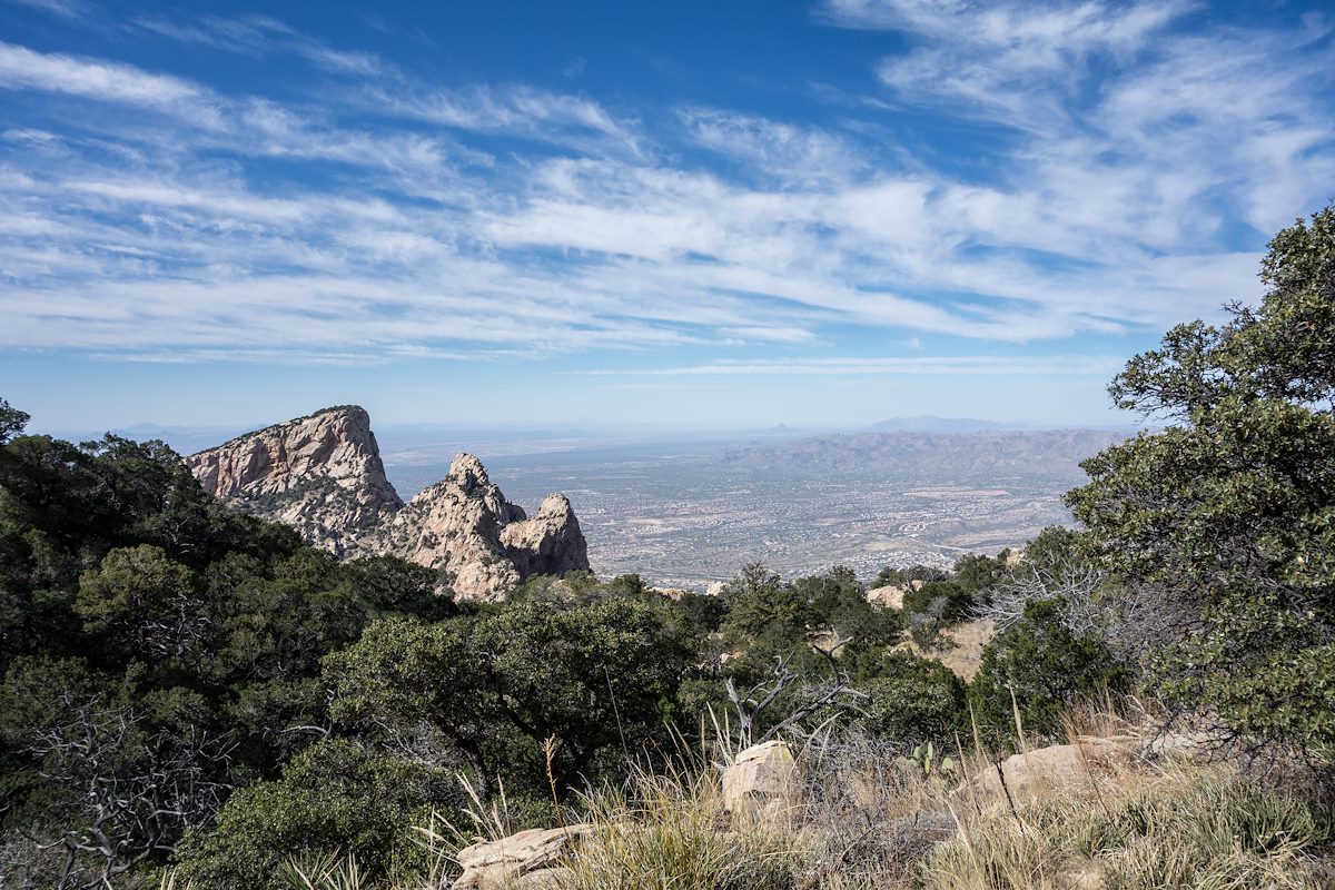 2014 November Table Mountain from the Pima Canyon Trail East of Pima Saddle