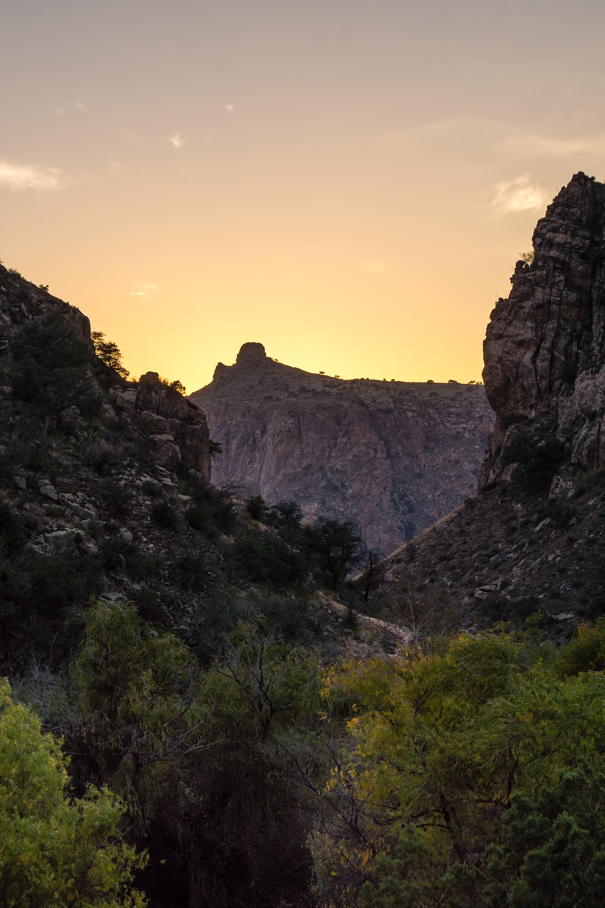 2014 November Thimble Sunset from above Sycamore Reservoir