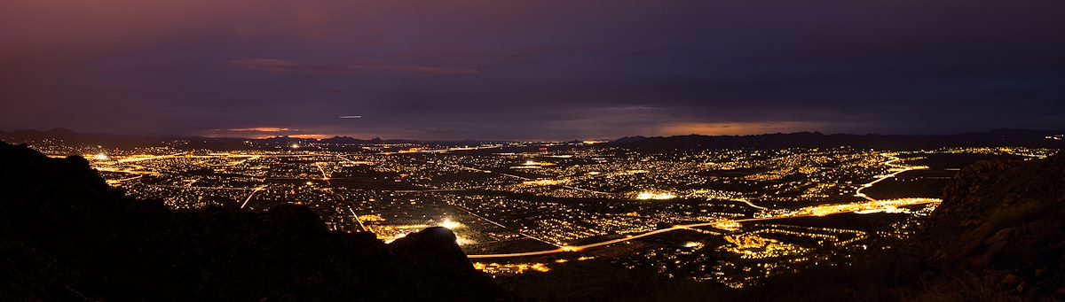 2014 September City Lights from the Pusch Peak Trail