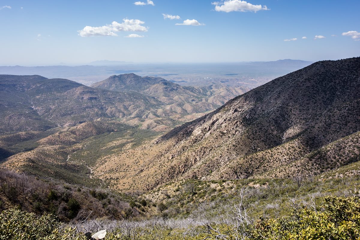 2015 April Looking Down from the Oracle Ridge Trail