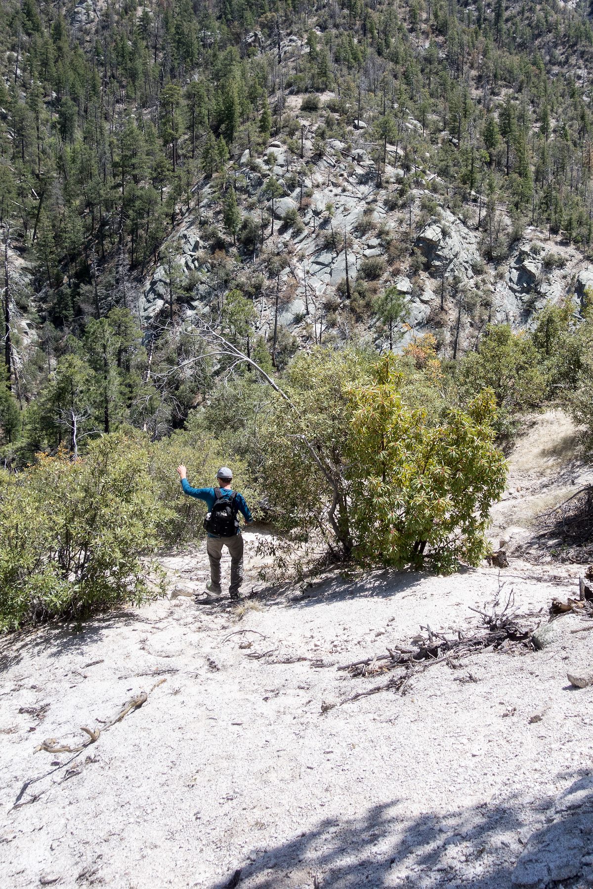 2015 April Slip and slide on the way to the bottom of Sabino Canyon