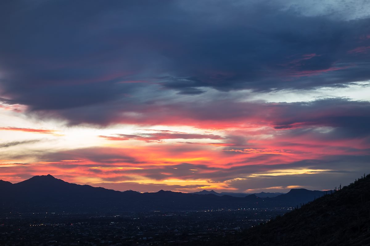 2015 February Sunset from Pontatoc Canyon