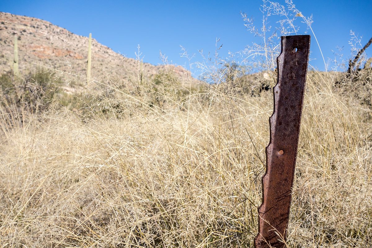 2015 January Old peg near the road