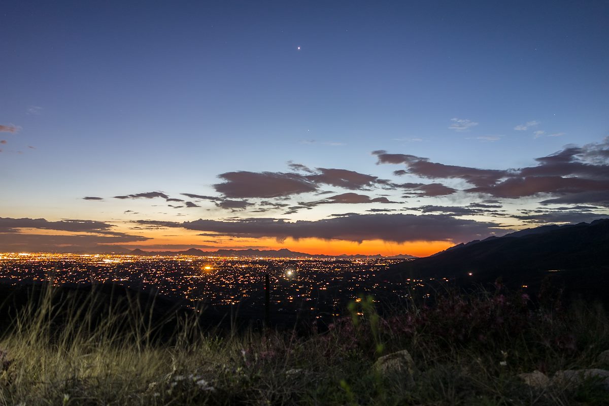 2015 March Last light just before descending into Agua Caliente Canyon