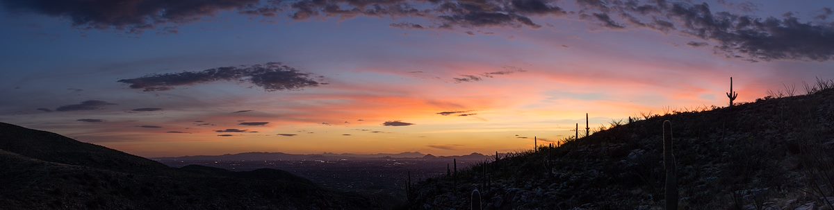 2015 March Last light on the climb out of Agua Caliente Canyon