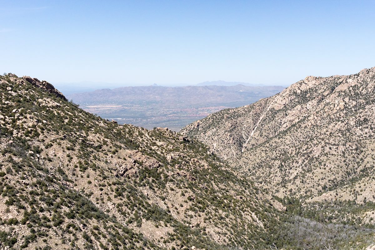 2015 March Looking down from near Romero Pass - Day