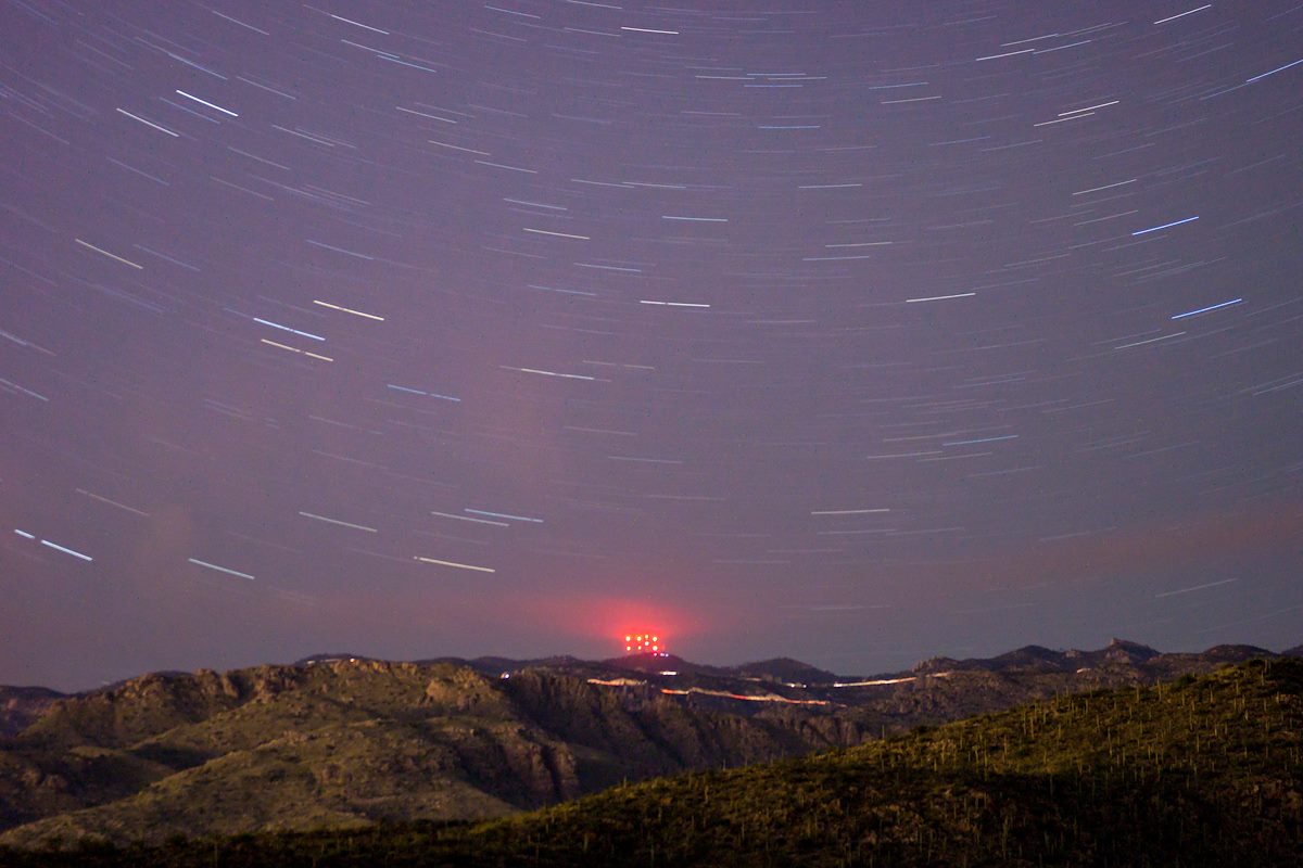 2015 October Mount Bigleow and Stars from the Agua Caliente Hill Trail