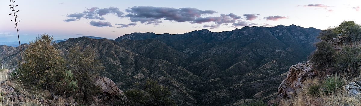 2016 April Looking Up Mountain from Point 5817