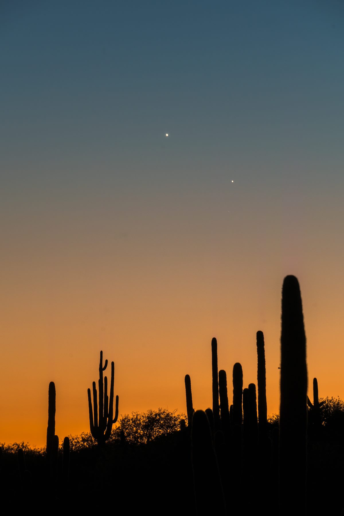 2016 August Jupiter and Venus from the Sutherland Trail