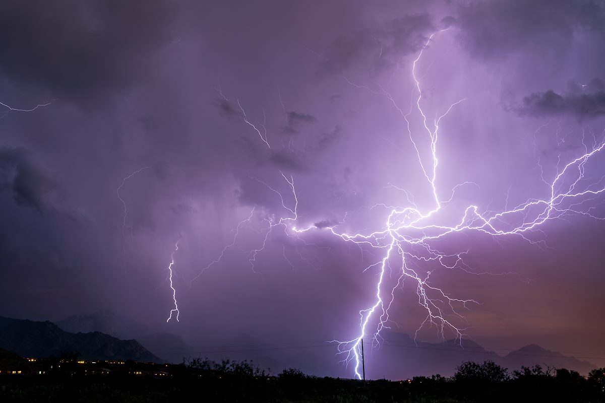 2016 August Lightning From Arizona State Trust Land near The Cordones 01
