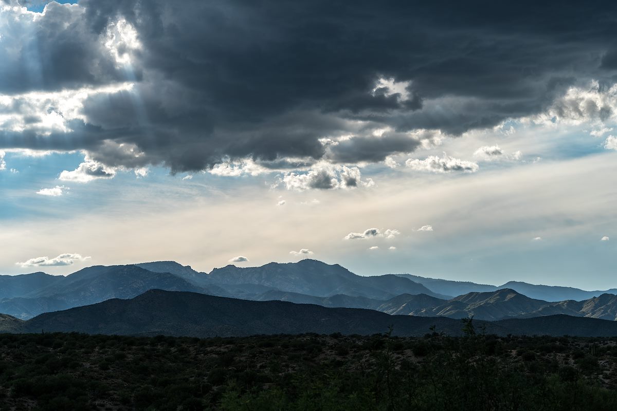 2016 August Santa Catalina Mountains from the A7 Ranch