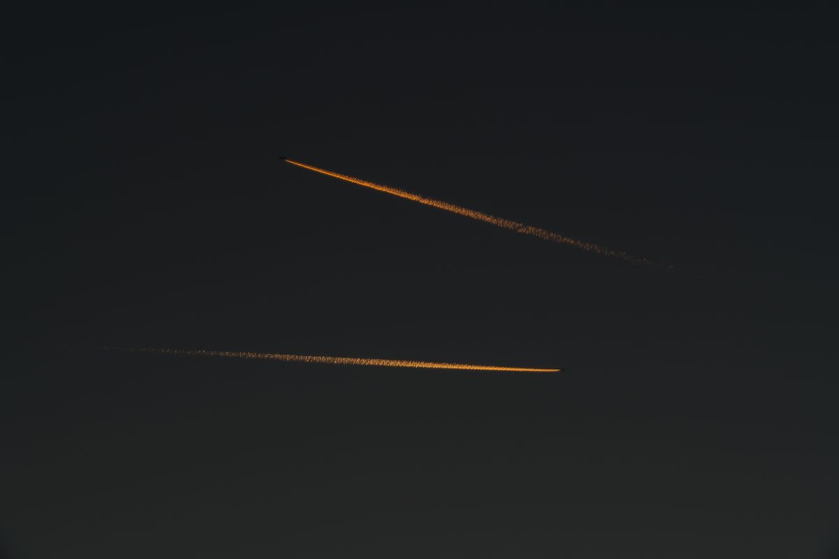 2016 February Airplanes at Sunset