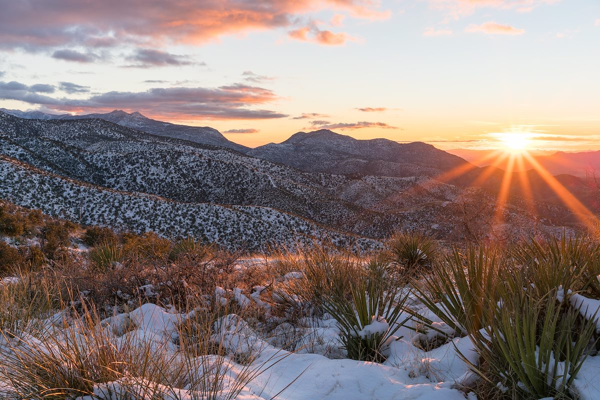 2016 January Sunset in the Snow near the Oracle Ridge Trail 04