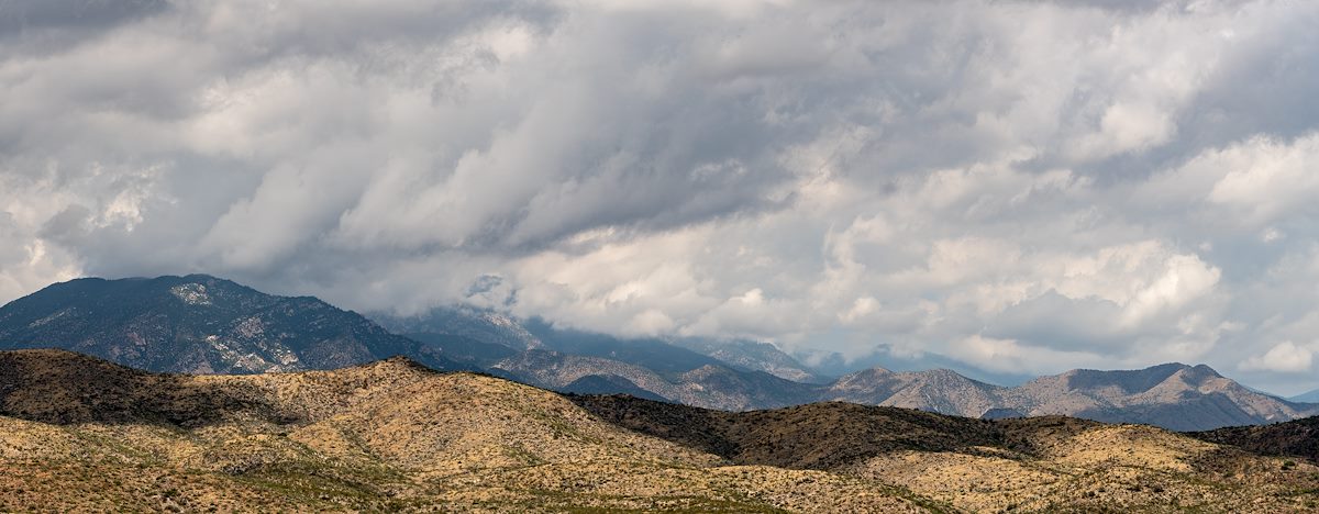 2016 July A storm over the Santa Catalina Mountains from a road on the A-7 Ranch