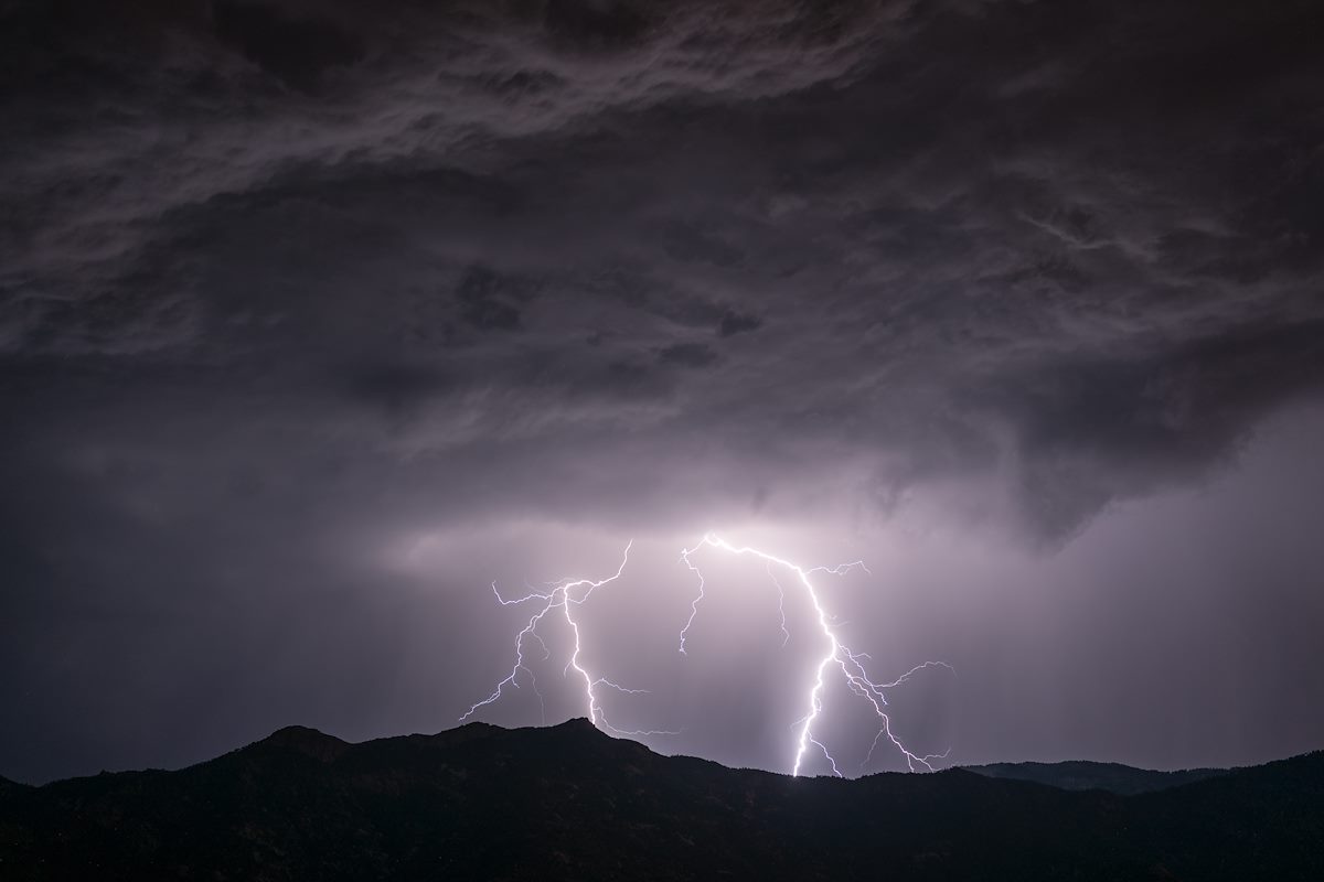 2016 July Lightning over Samaniego Ridge from the Golder Ranch Area 01