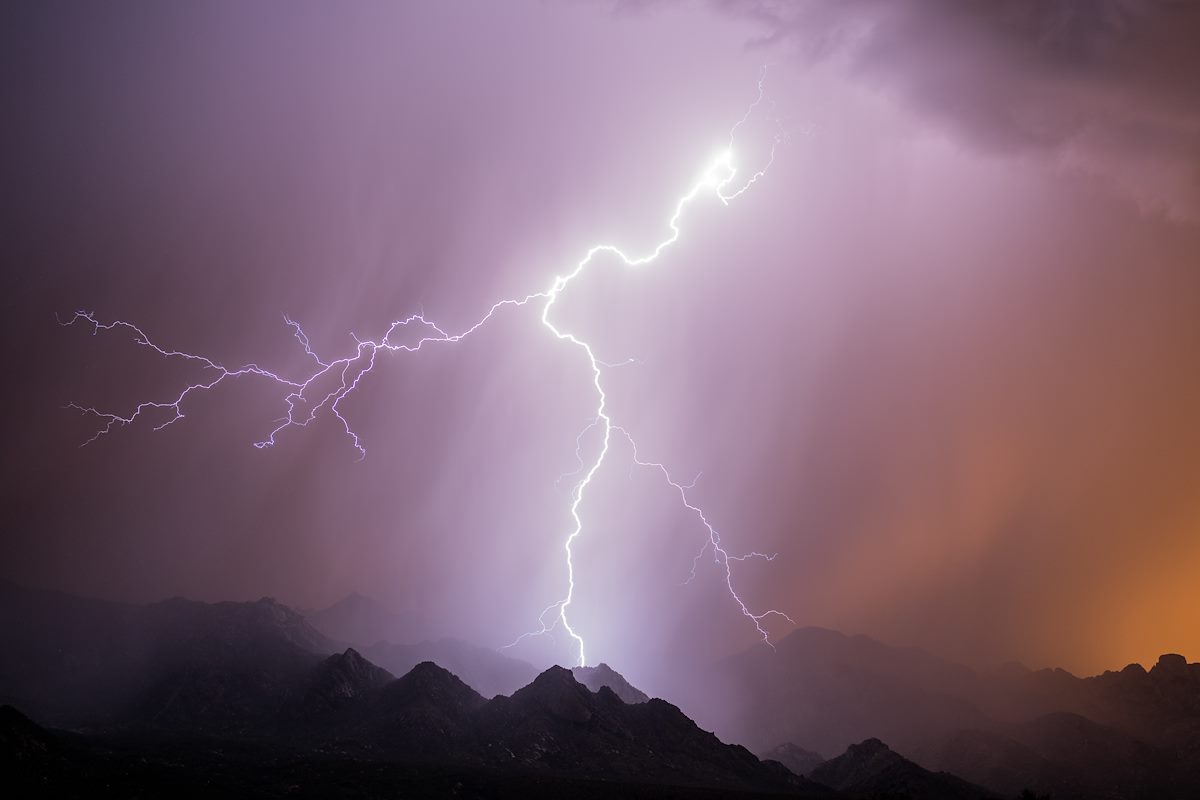 2016 July Lightning over the Santa Catalina Mountains 01