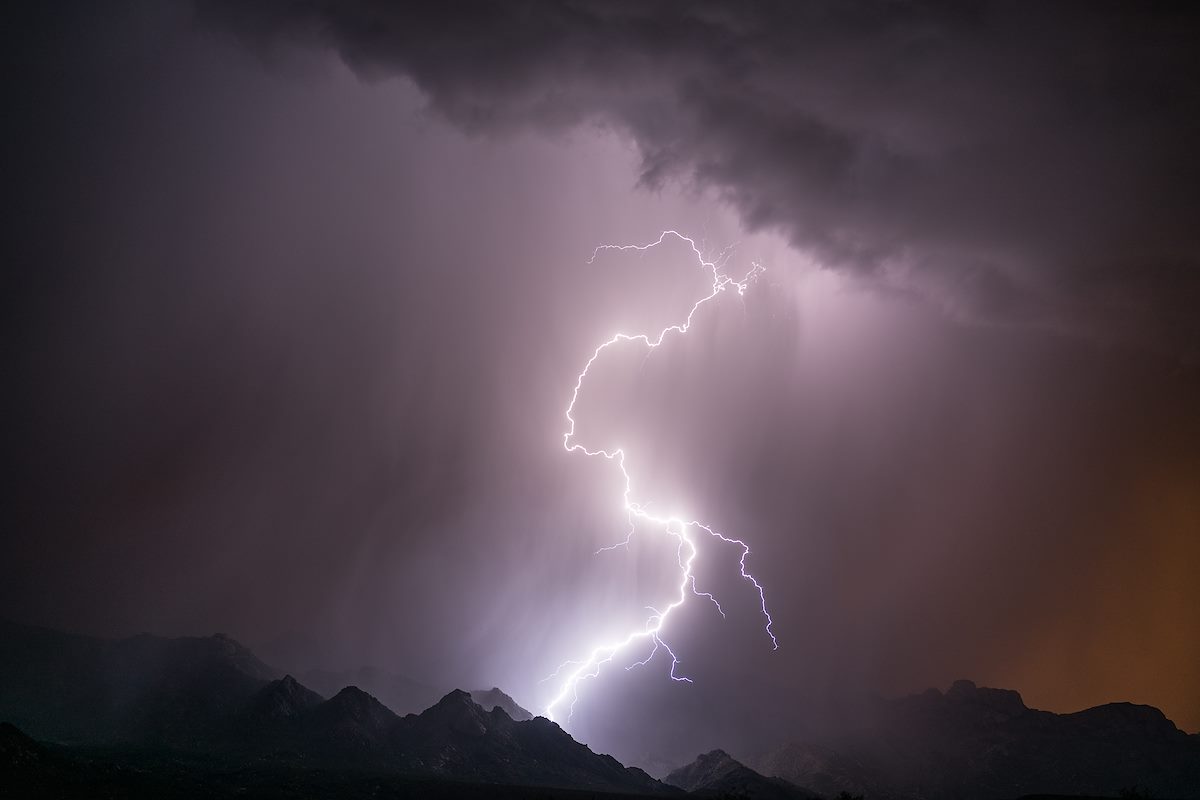 2016 July Lightning over the Santa Catalina Mountains 02