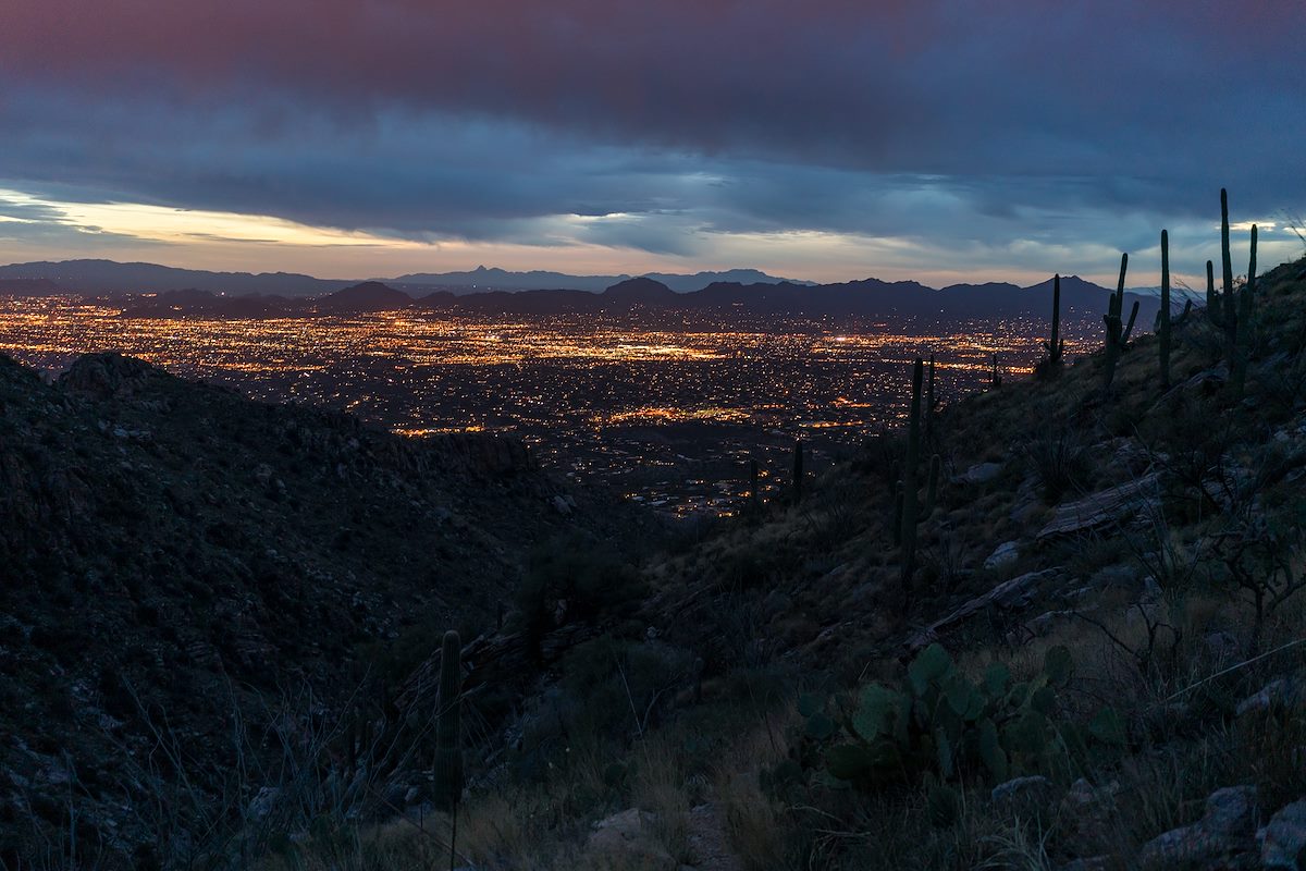 2016 March Tucson City Lights from the Pontatoc Canyon Trail