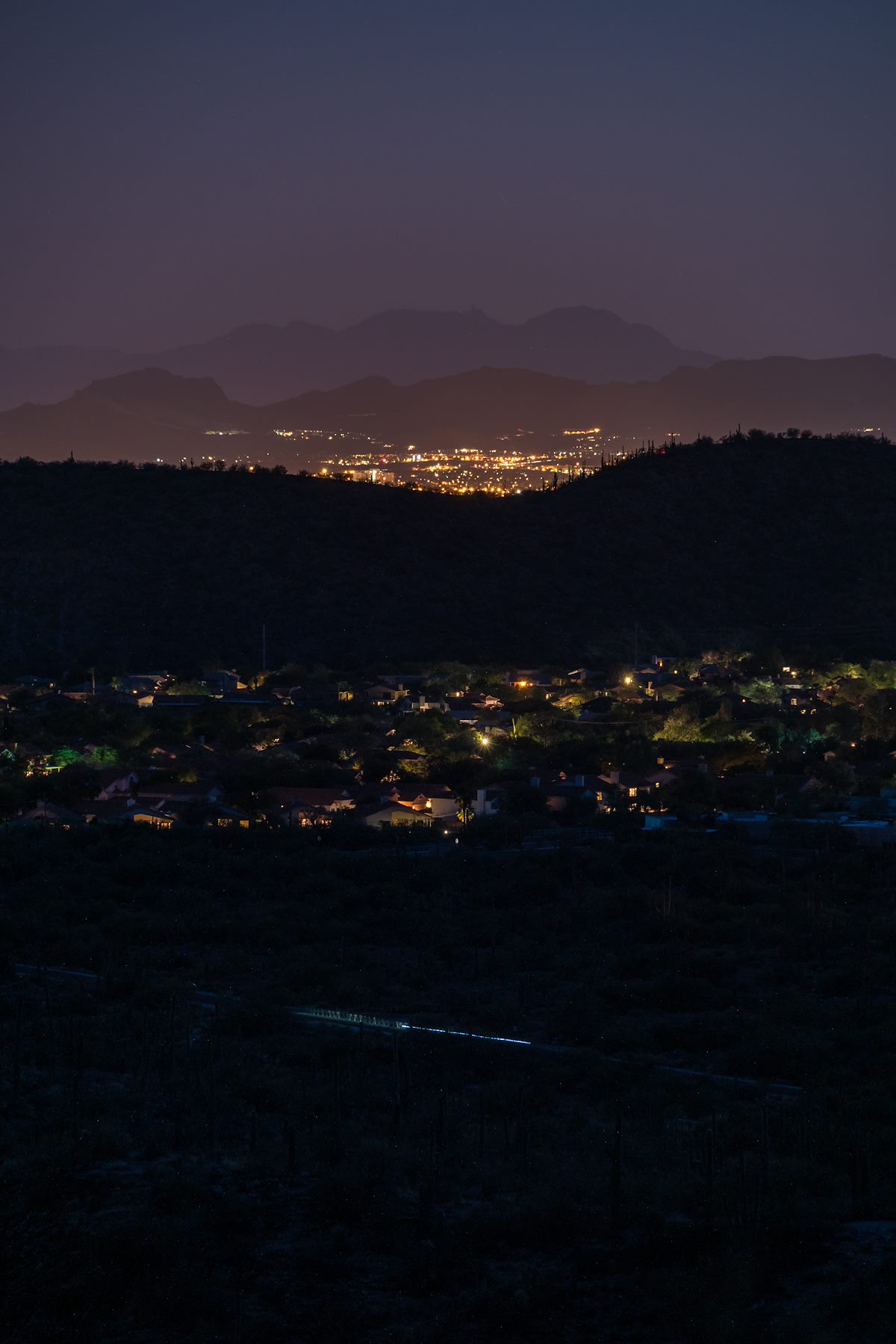 2016 May Tucson City Lights from near the Phoneline Trail