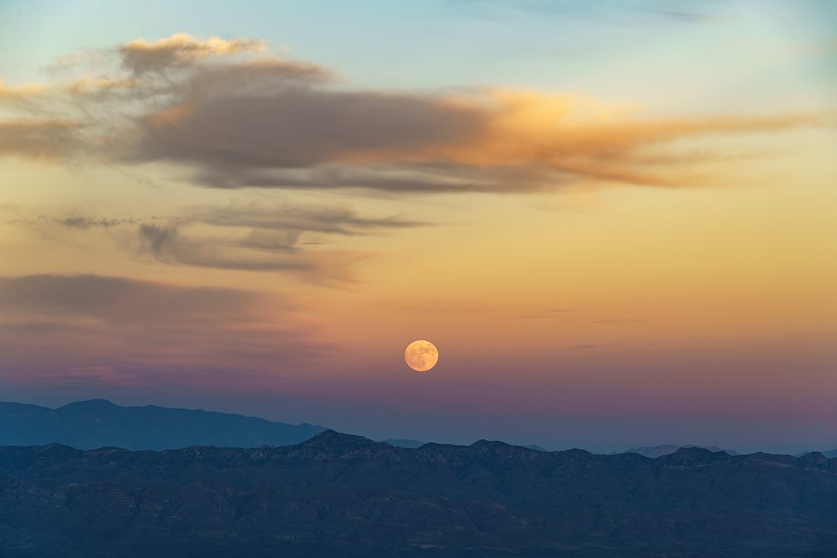 2016 November Moon over the Galiuro Mountains