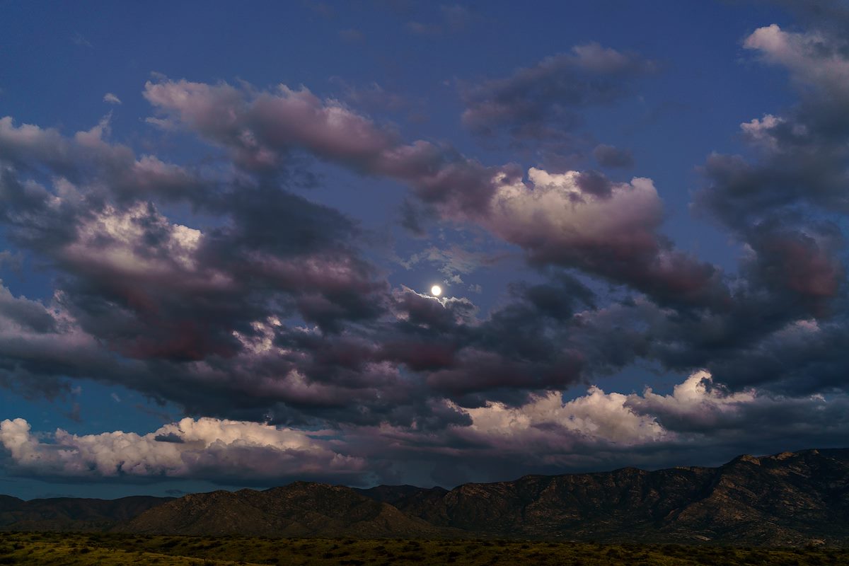2016 September Moon over the Santa Catalina Mountains