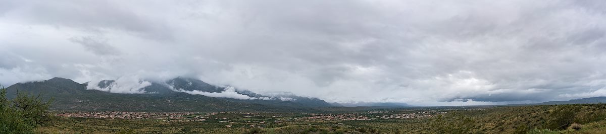2016 September Santa Catalina Mountains covered in Clouds